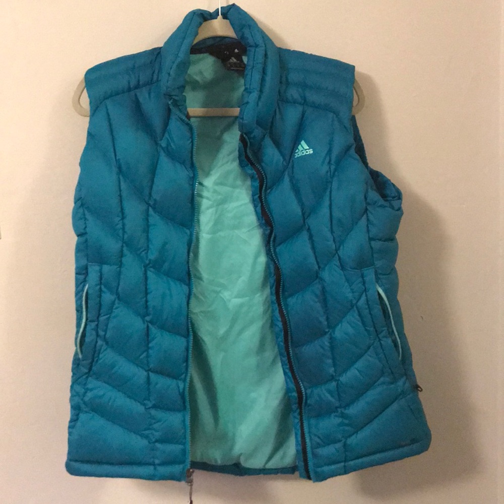 Adidas Blue Puffer Vest M